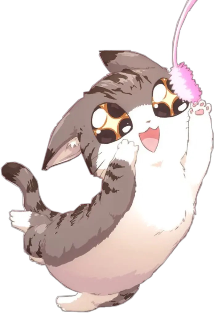 Anime Cat Love Cute Kawaii Happy Manga Chibi Kawaii Cute Anime Cat Png Cats Transparent