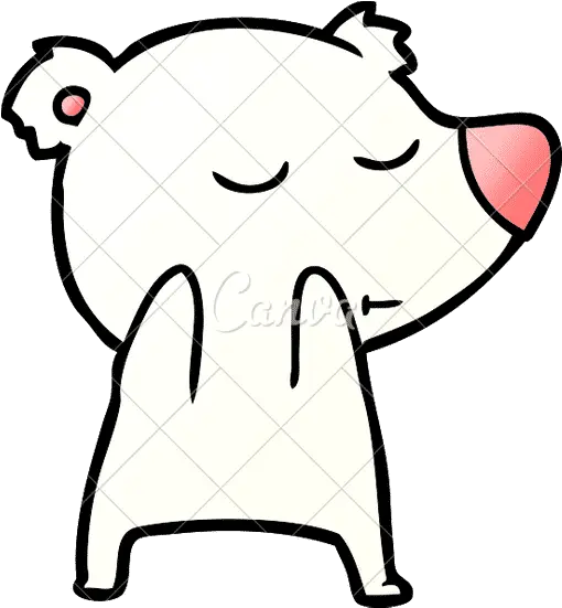 Polar Bear Cartoon Vector Icon Illustration Canva Png Ice Bear Icon