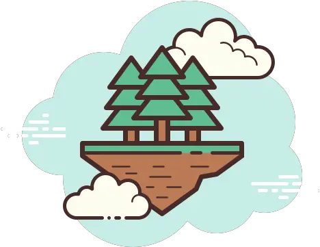 Floating Island Forest Icon In Cloud Style Aesthetic Gacha Club Logo Png Floating Icon