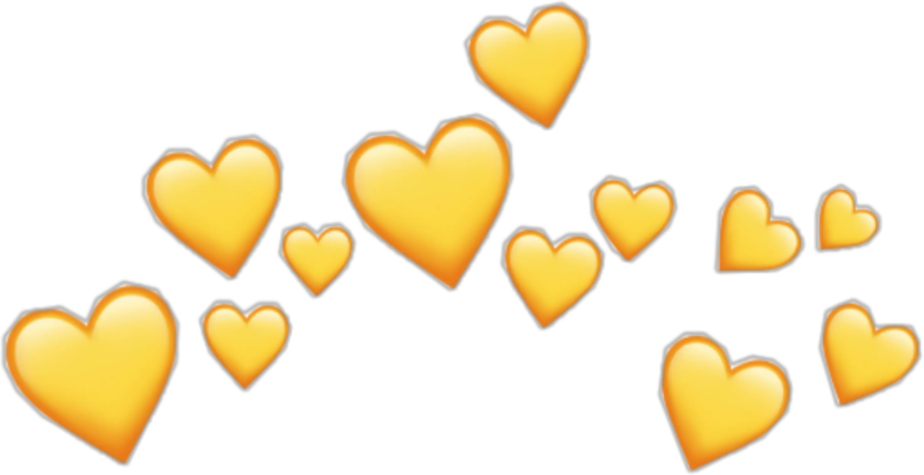 Download Hearts Sticker Yellow Heart Emoji Crown Png Image Yellow Heart Crown Png Hearts Emoji Png png