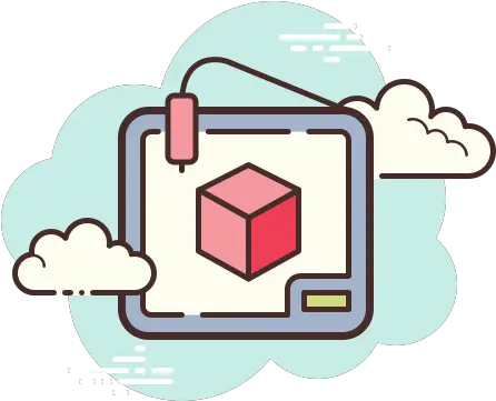 3d Printer Icon In Cloud Style Zillow Icon Aesthetic Png 3d App Icon