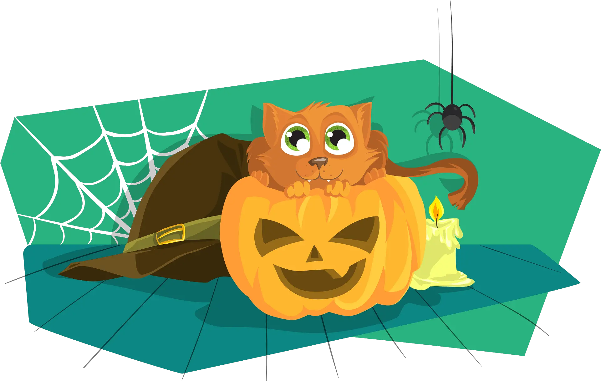 Halloween Cat And Spider Clipart Free Download Transparent Historia De Halloween Para Niños Png Halloween Cat Png png