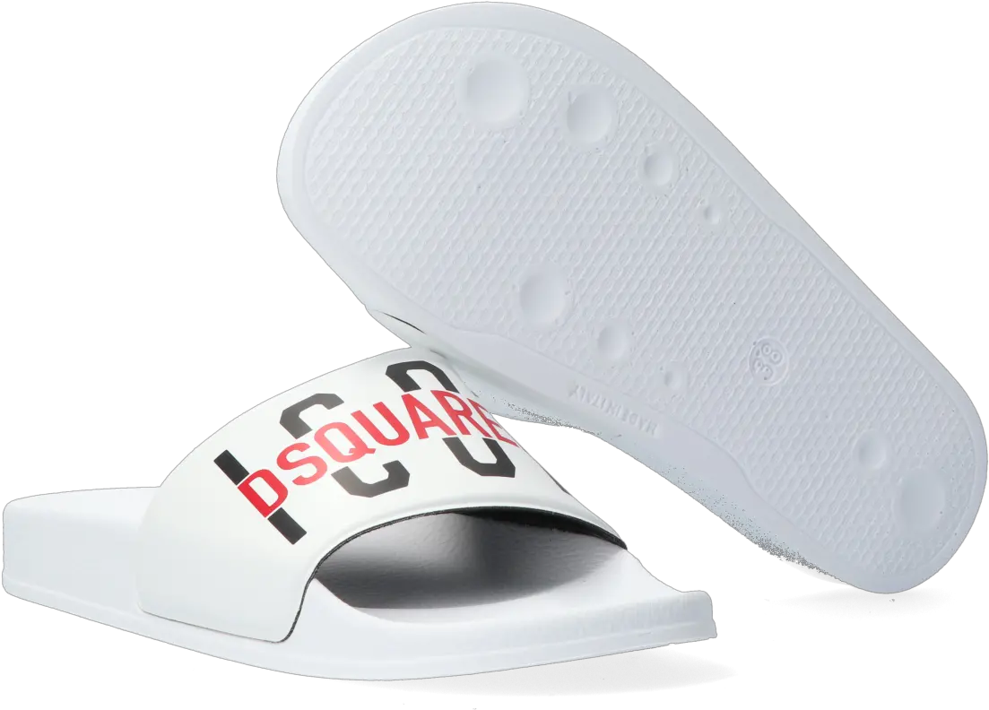 White Dsquared2 Flip Flops Icon Kid Slide 2 Shoe Style Png Slide Icon