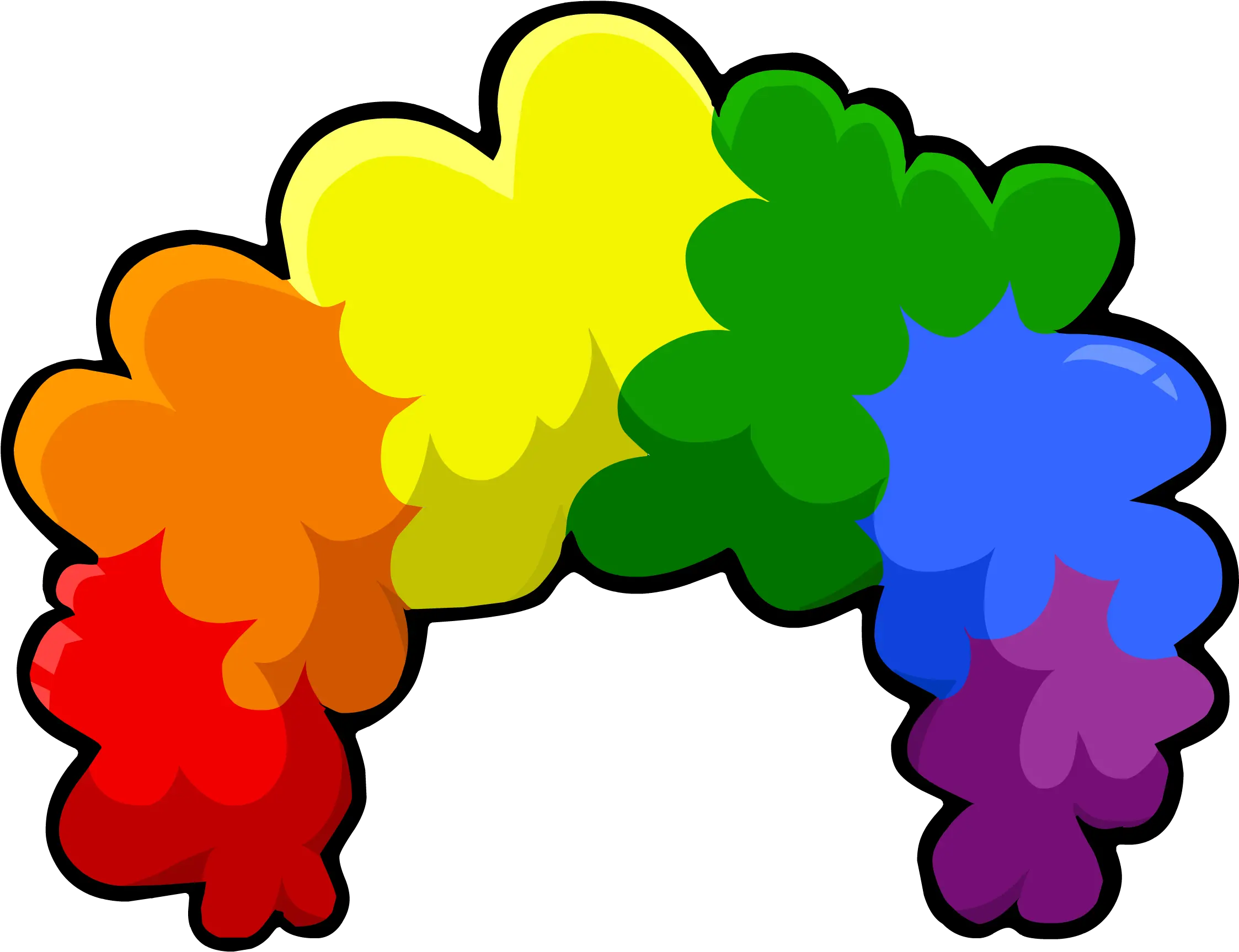 Rainbow Afro Png Image Clown Wig Transparent Afro Png