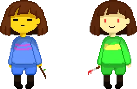 Frisk And Chara By Vietdung Transparent PNG