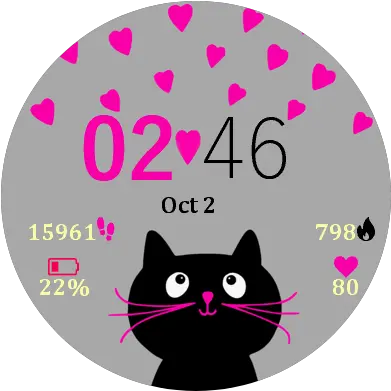 Black Cat Garmin Connect Iq Cute Photo Cartoon Cats Png Black App Icon