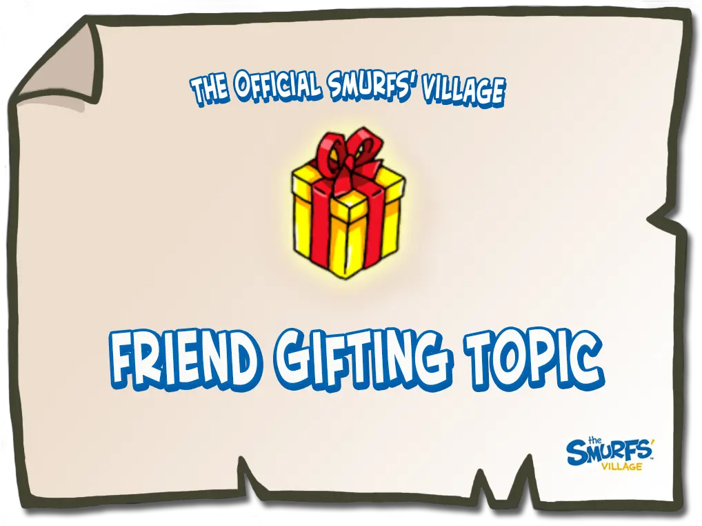 Smurfs Village Friend Gifting Topic Illustration Png Smurfs Logo