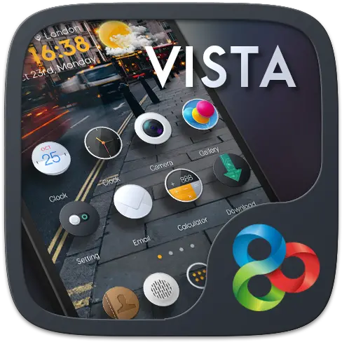 Vista Go Launcher Theme Dot Png Vista Calculator Icon