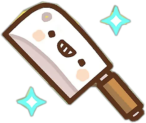 Cleaver Knife Murder Weapon Cute Kawaii Cartoon Clawber Cute Knife Clipart Png Cartoon Knife Png