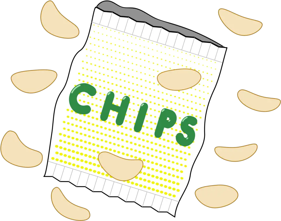 Textjunk Foodpotato Chip Png Clipart Royalty Free Svg Png Kawaii Potato Chips Transparent Chip Png