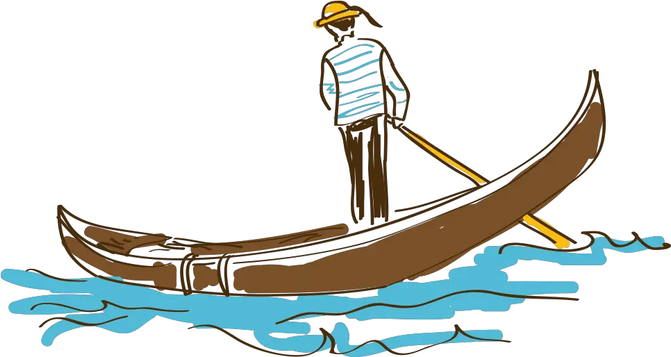 Download People Rowing Illustration Drawing Hand Drawn Png People Cartoon Png