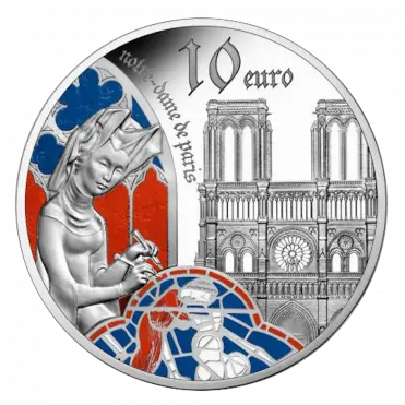 10 Euro Silver Gothic Europe Cathédrale De Paris Png Third Quarter Half Filled In Stars Symbol Icon