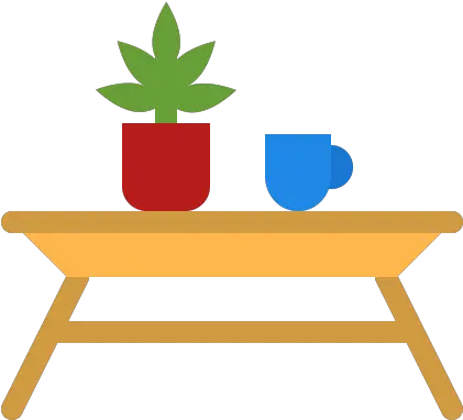 Coffee Table Icon In Color Style Outdoor Furniture Png Coffee Table Icon