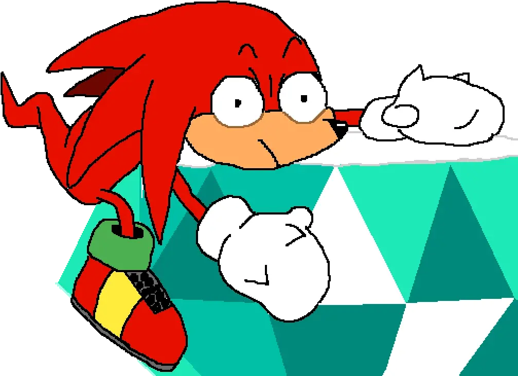 Pixilart Knuckles Proctects The Master Emerald By Knuckles Sonic Mania Sonic Png Knuckles Png