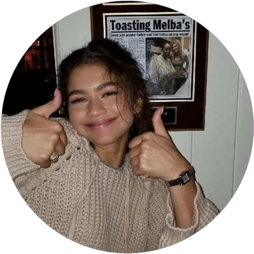 Zendaya Sticker Brown Aesthetic Png