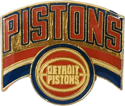 Vintage Detroit Pistons Pin Label Png Detroit Pistons Logo Png