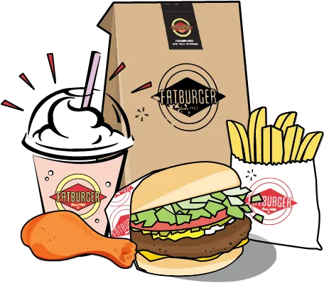 Fatburger French Fries Png Hamburger Menu Png