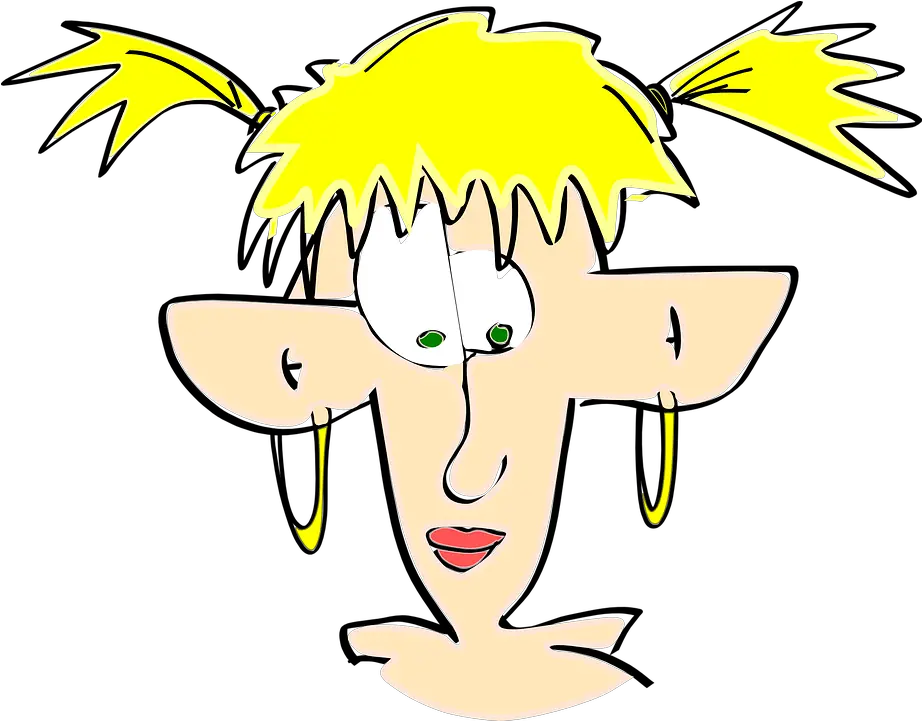 School Girl Cliparts 13 Cartoon Girl With Big Ears Cartoon Character With Big Ears Girl Png Ears Png