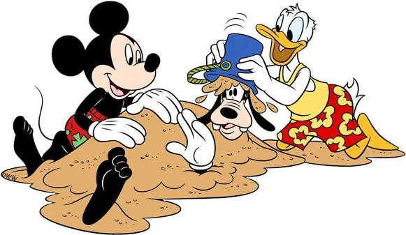 Mickey Mouse Beach Clipart Donald Duck At The Beach Png Goofy Transparent