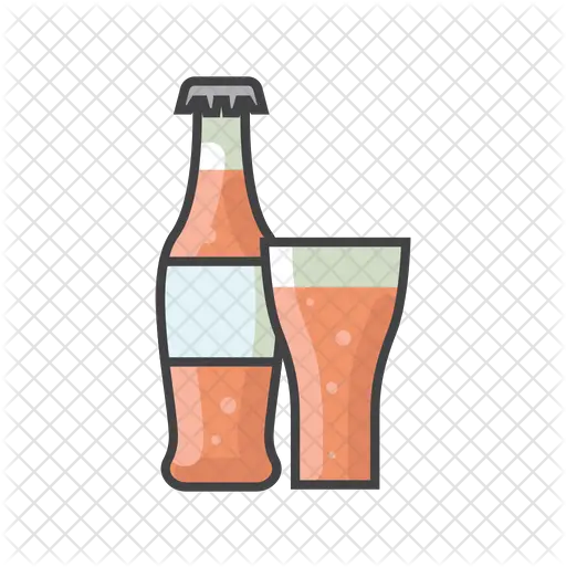 Soda Bottle Icon Of Colored Outline Barware Png Soda Bottle Png