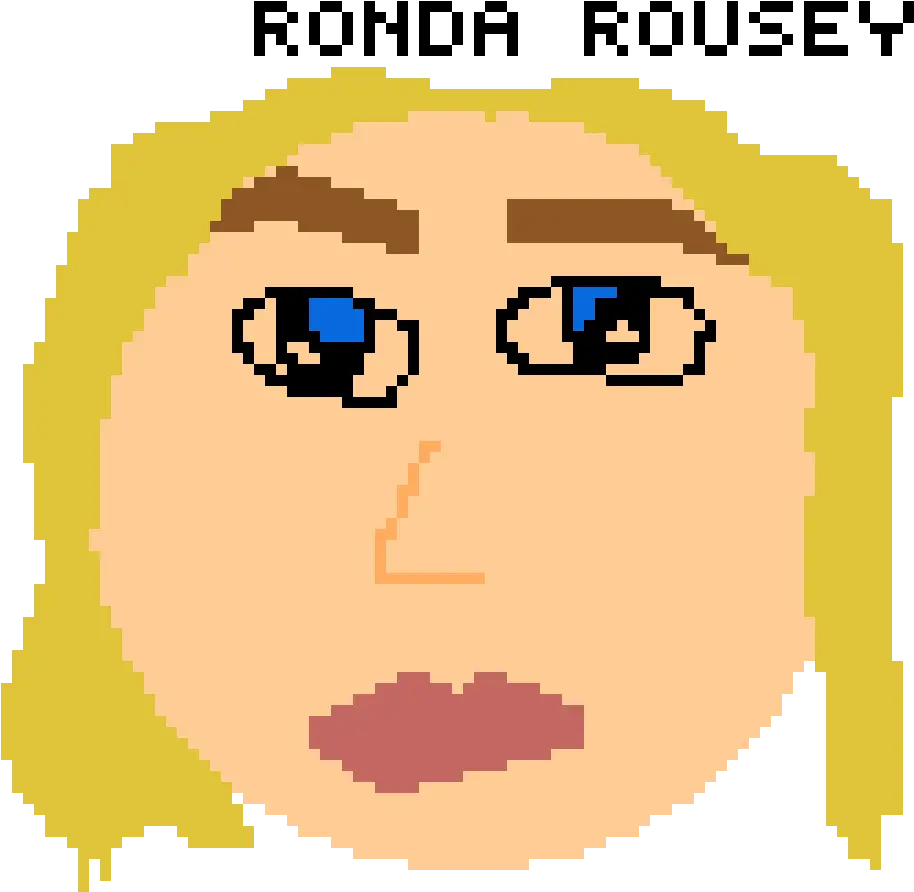 Pixilart Ronda Rousey By Anonymous Cartoon Png Ronda Rousey Png