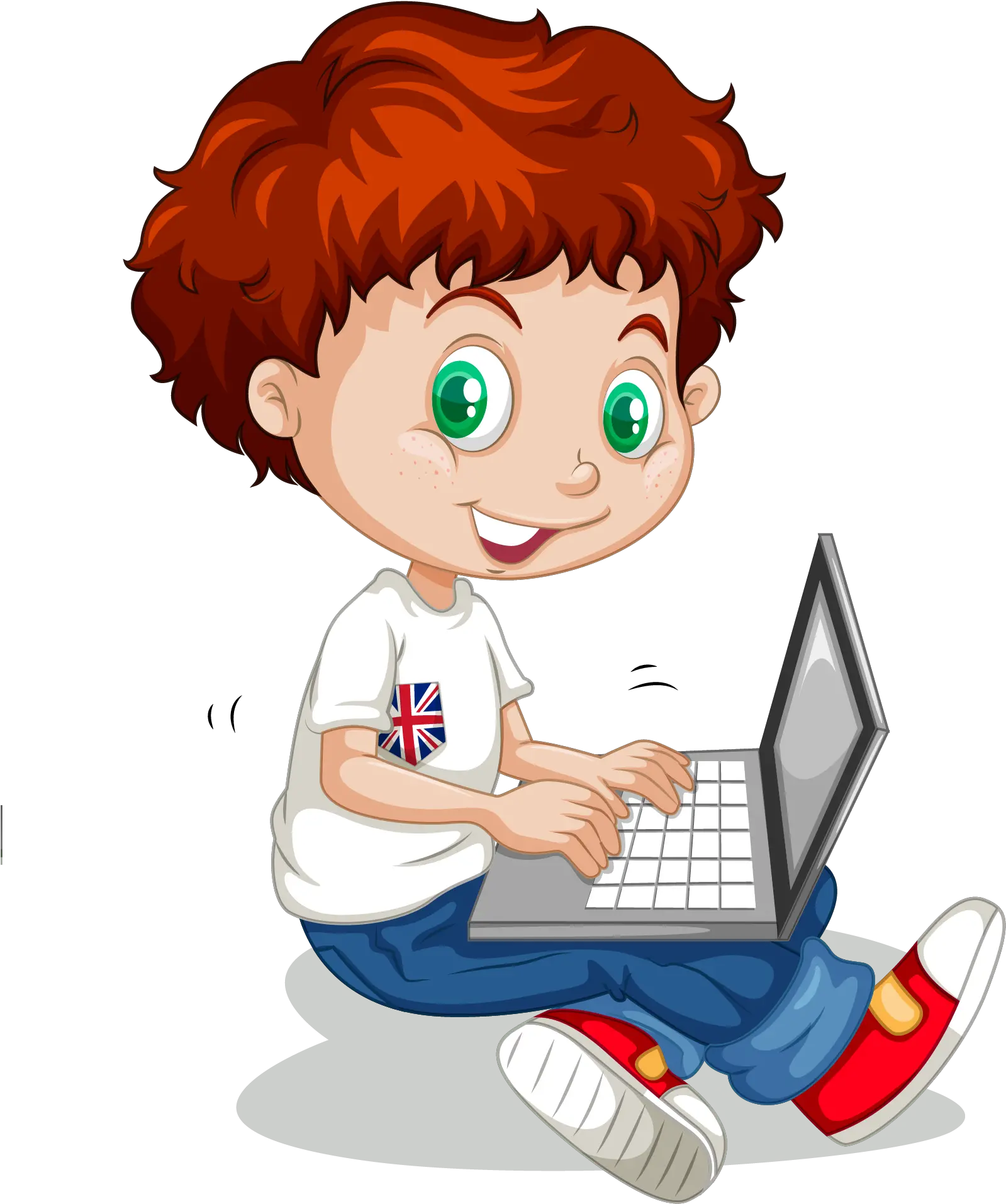 Cartoon Child Vector Cartoon Boy Learning Png Download Cartoon Kid On Computer Png Child Png png
