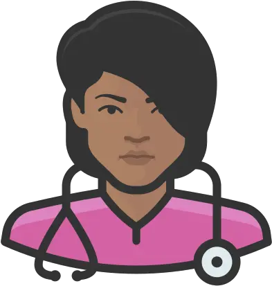 Nurse Black Female Coronavirus People Avatar Free Icon Black Nurse Icon Png Rn Icon