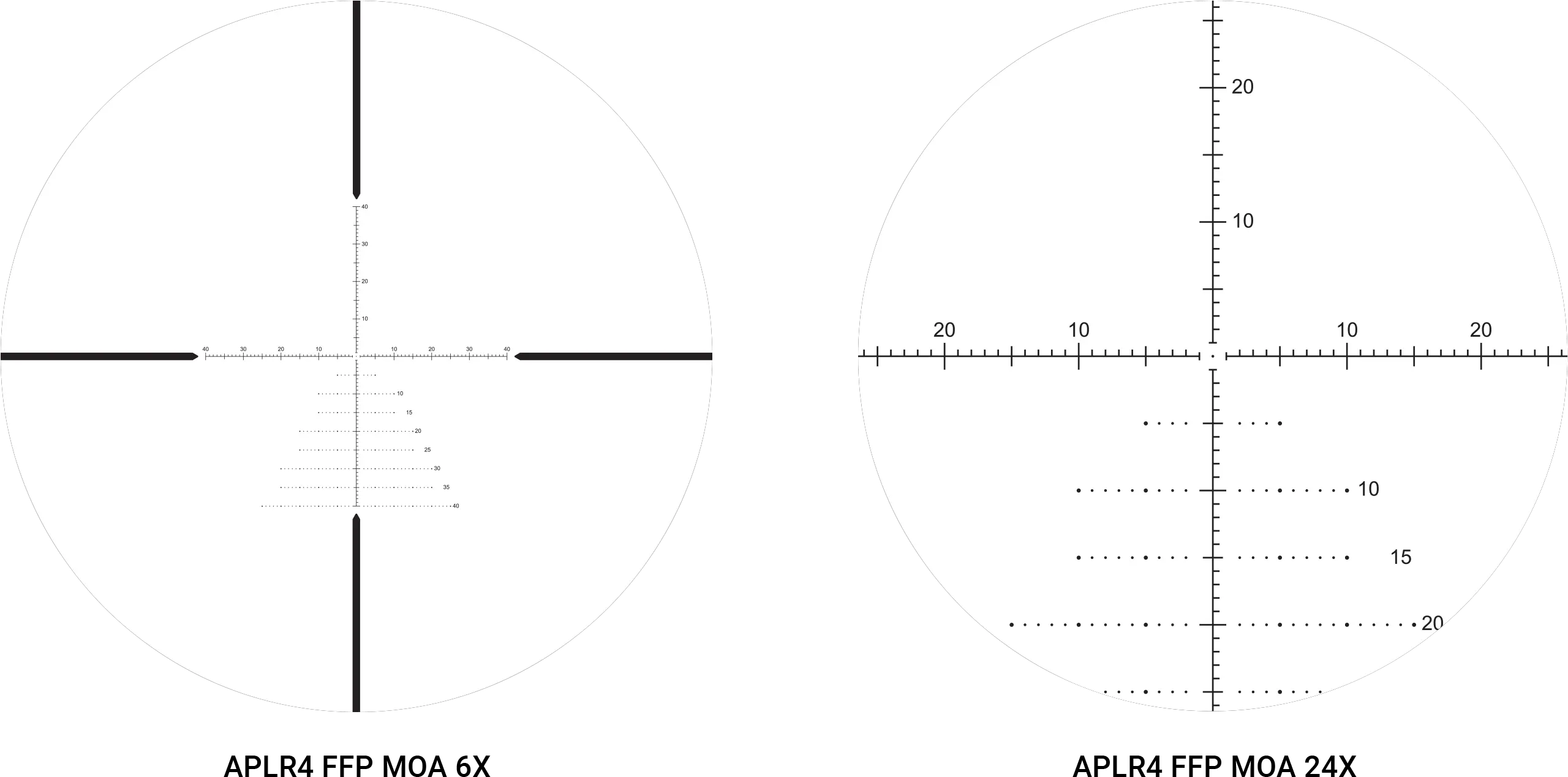 Athlon Midas Tac 6 24x50 30mm Aplr4 Ffp Moa At213076 Cr Athlon Midas Tac Reticle Png Reticle Png