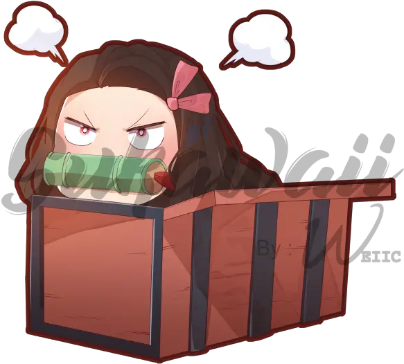 Mad Nezuko Sticker Nezuko No Background Png Bowsette Icon