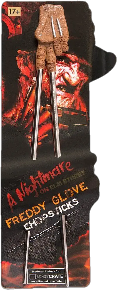 Download Hd Loot Crate Exclusive Nightmare Freddy Krueger Chopsticks Png Nightmare On Elm Street Logo