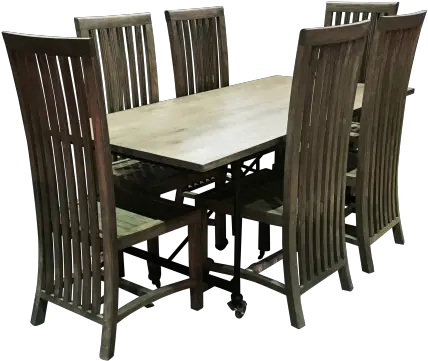 Farmhouse Dining Table Set Chair Png Dinner Table Png