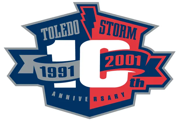 Toledo Storm Anniversary Logo 2000 10th Anniversary Logos Png University Of Toledo Logos