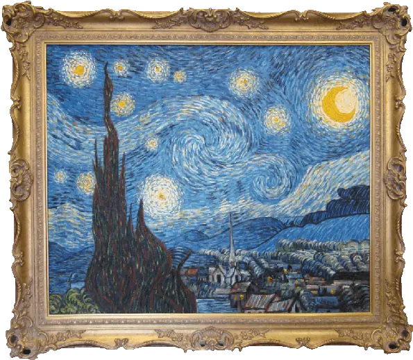 Ed97 Evening Walk Watercolor Wallpapers V00 Png Recreating Famous Paintings At Home Starry Night Png