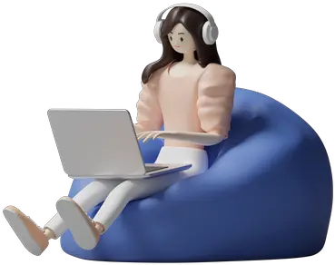 Premium Female Working From Home 3d Illustration Download In Work From Home Icon 3d Png Work From Home Icon