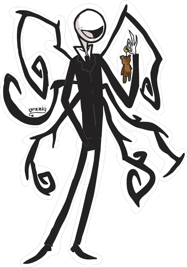 Slenderman By Orzzig Illustration Png Slender Man Transparent