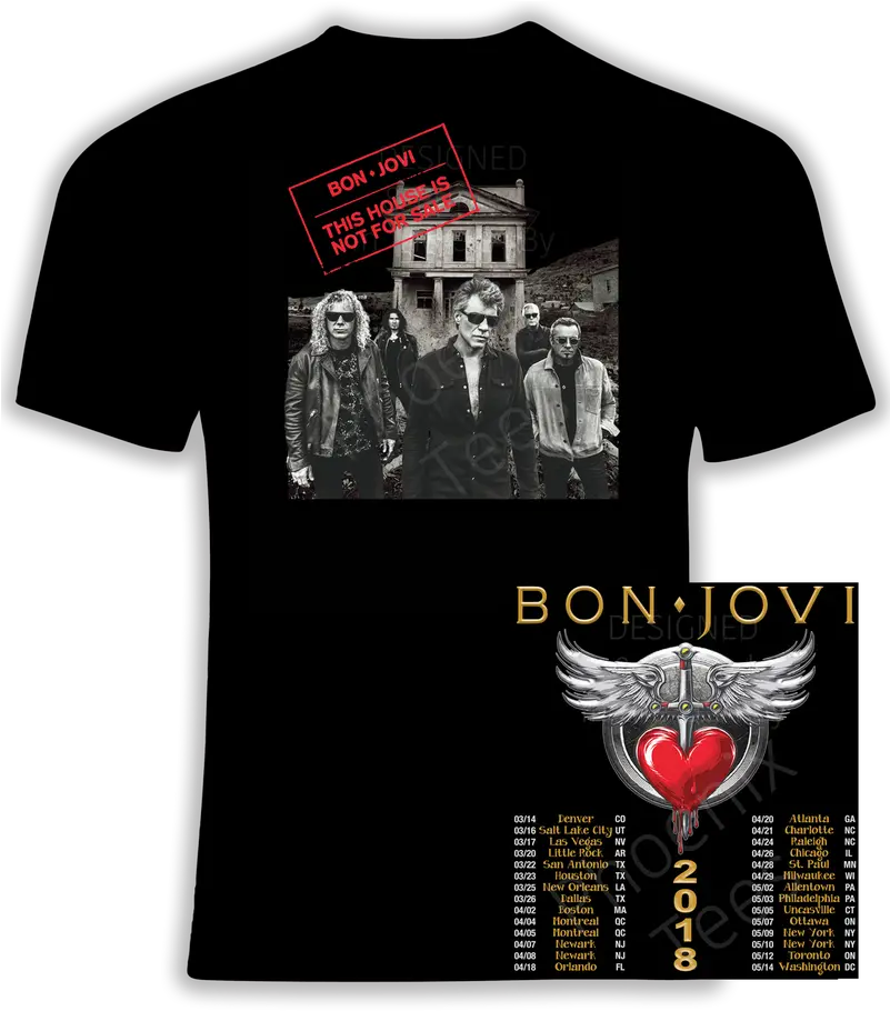 Bon Jovi 2018 This House Is Not For U2 Innocence Tour Shirt Png Bon Jovi Logo