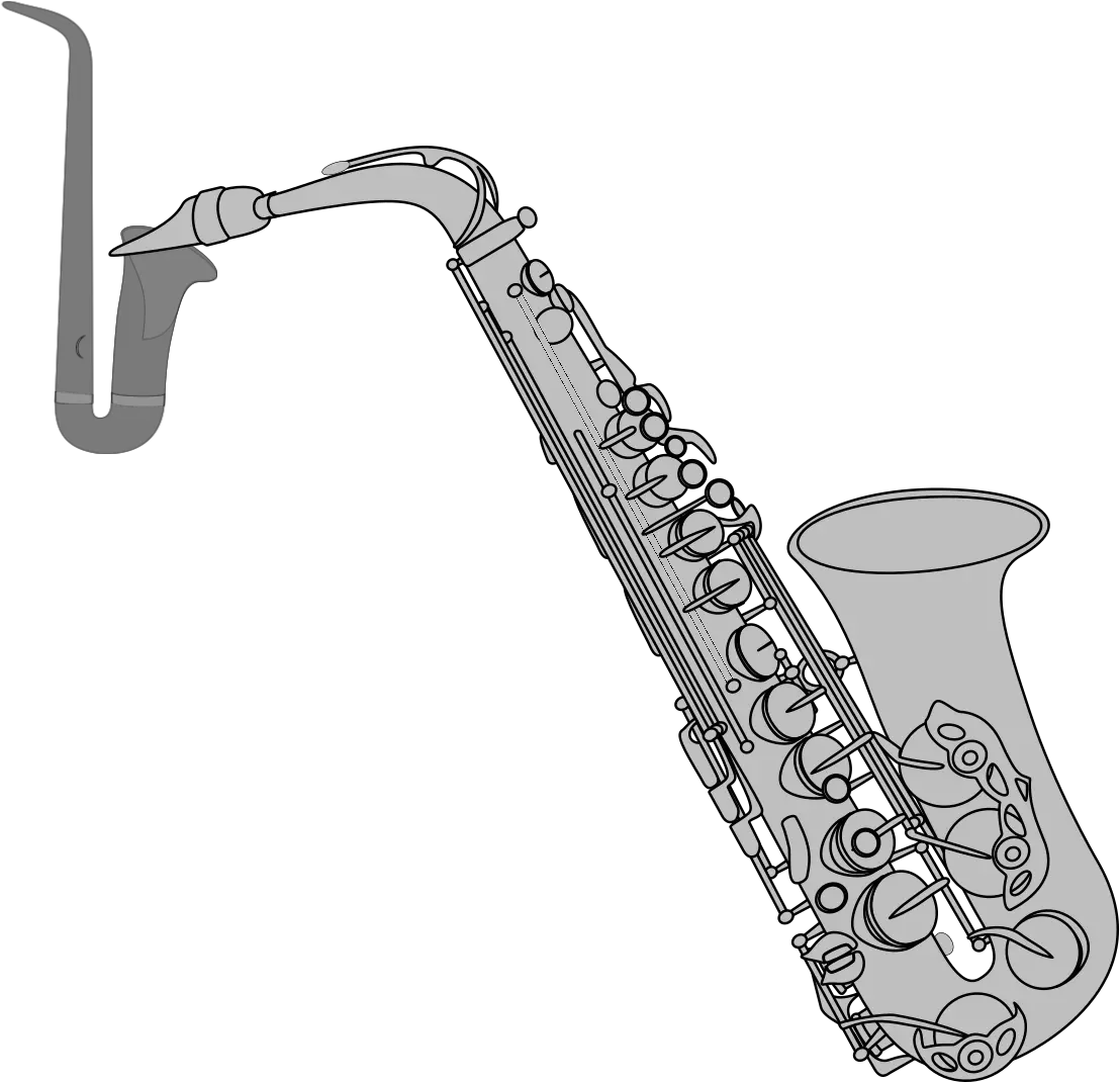 Silver Saxophone Clip Art Jazz Performer Png Saxophone Clipart Png