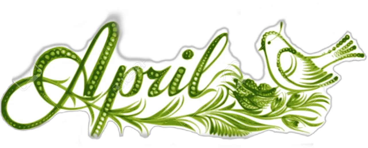 April Green Grün Monat Month Sticker By Lionessa Calligraphy Png Monat Logo