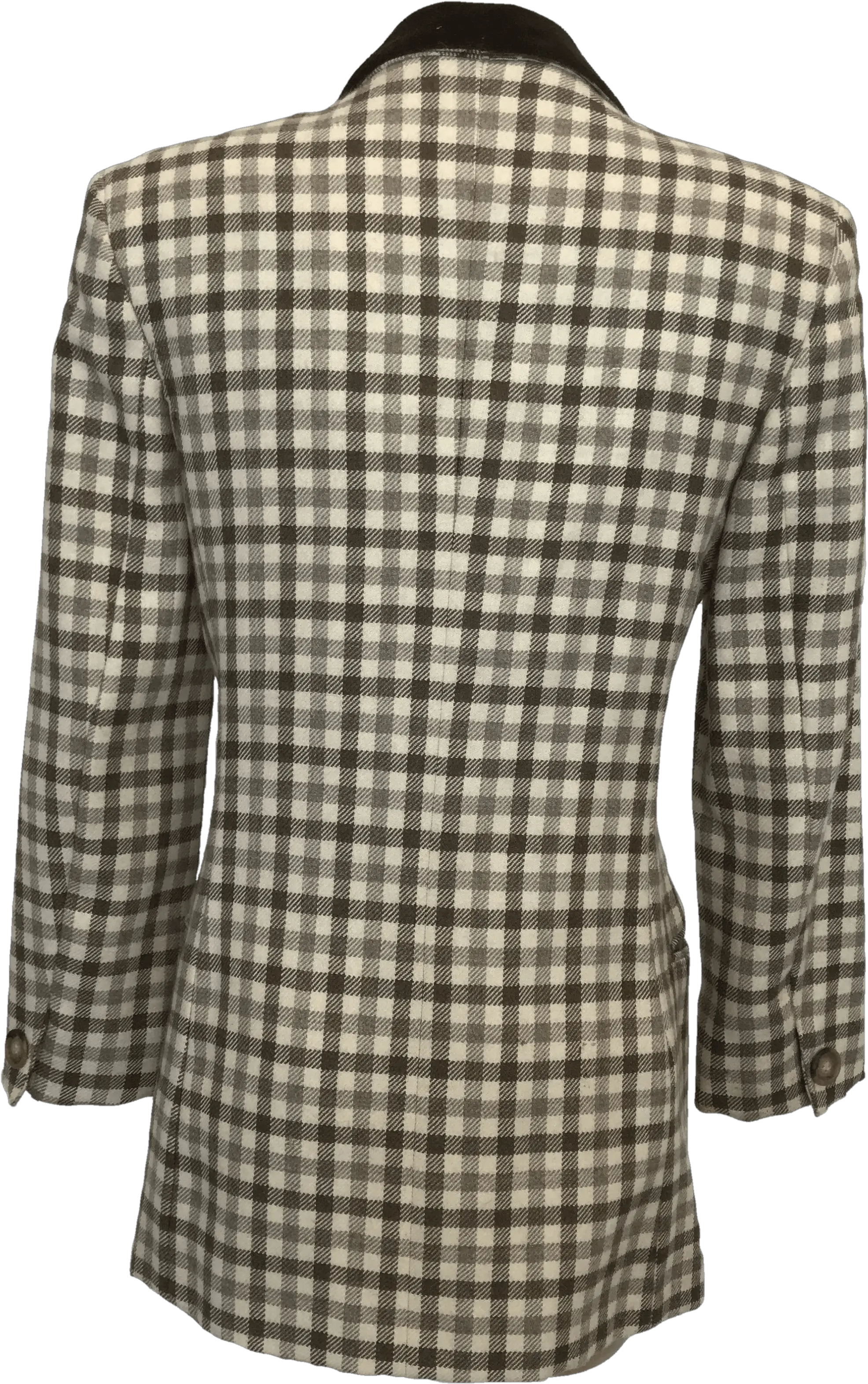 90s Brown And Cream Plaid Blazer Bell Bottom Plaid Pants Png Henri Bendel Logo