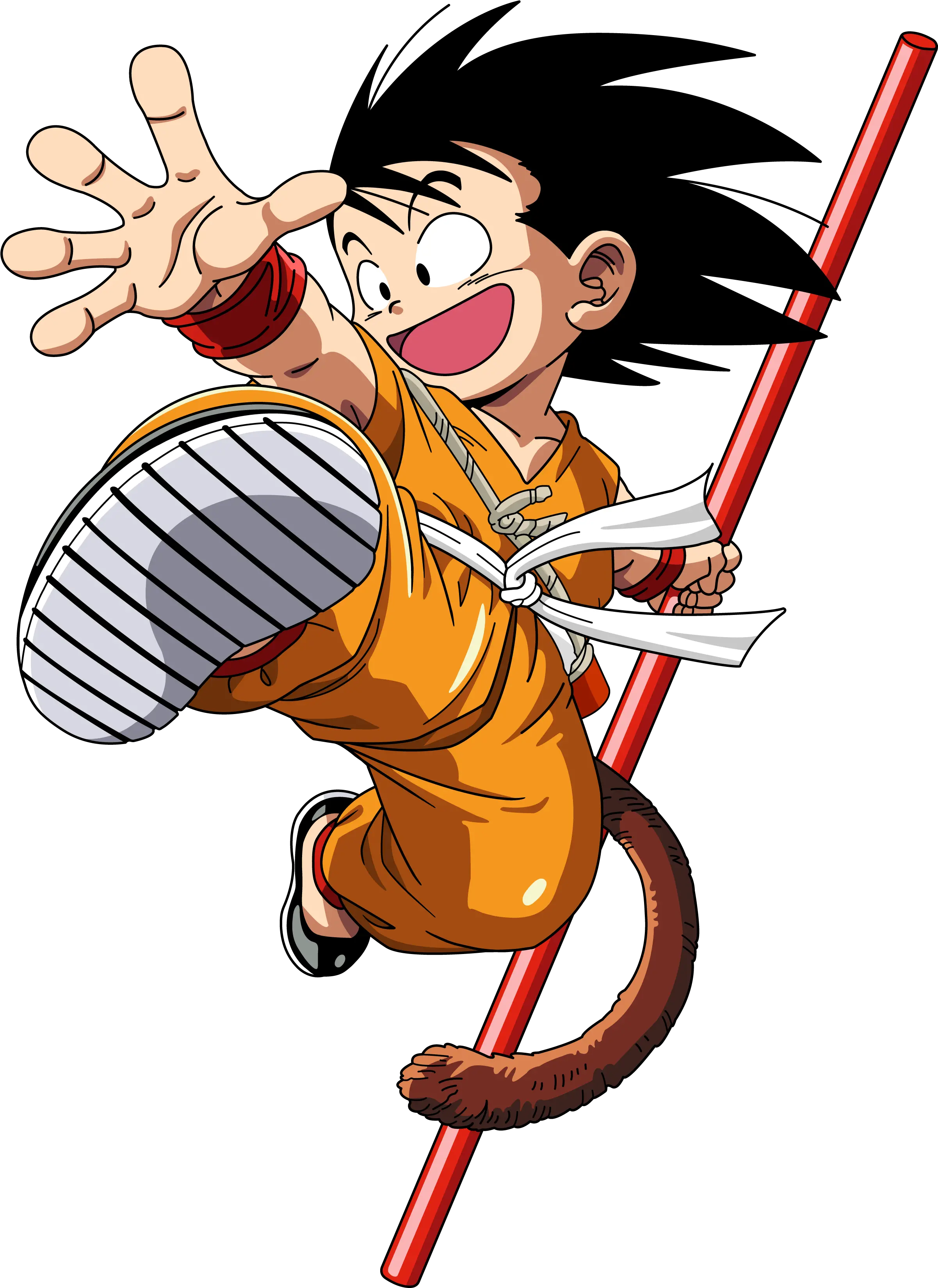 Download Hd High Resolution Thread Dragon Ball Goku With Kid Goku Power Pole Png Dragonball Png