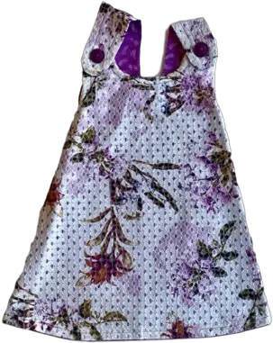 Handmade Range Reversible Wrap Dress Purple And White Lacepurple Leaves Sleeveless Png White Lace Png