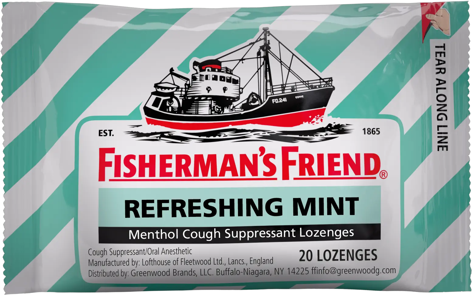 Lozenges For Cough Sore Throat Sugar Free Fisherman Friend Png Friend Us On Facebook Logo