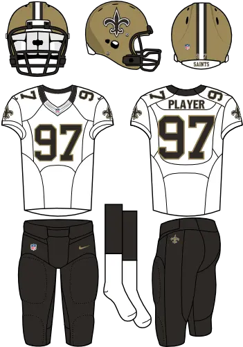 New Orleans Saints Road Uniform Tampa Bay Buccaneers Uniforms Png New Orleans Saints Logo Png