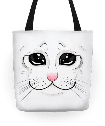 Crying Cat Face Totes Lookhuman Tote Bag Png Cat Face Png