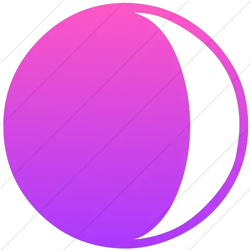 Iconsetc Simple Ios Pink Gradient Classica Waxing Crescent Birmingham Vulcans Png Cresent Moon Icon