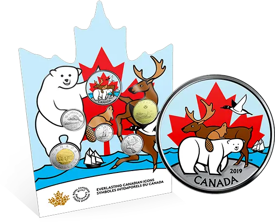 2019 Canadian Icons Coin Set The Royal Mint 2019 Coin Set Canada Png Canada Icon