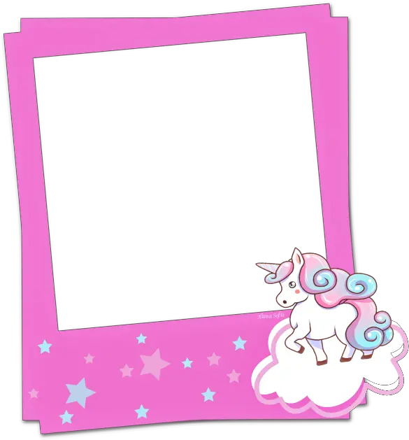 Picsart Edits Polaroid Frame Unicorn Frames Clip Unicorn Frame Png Frame Transparent png