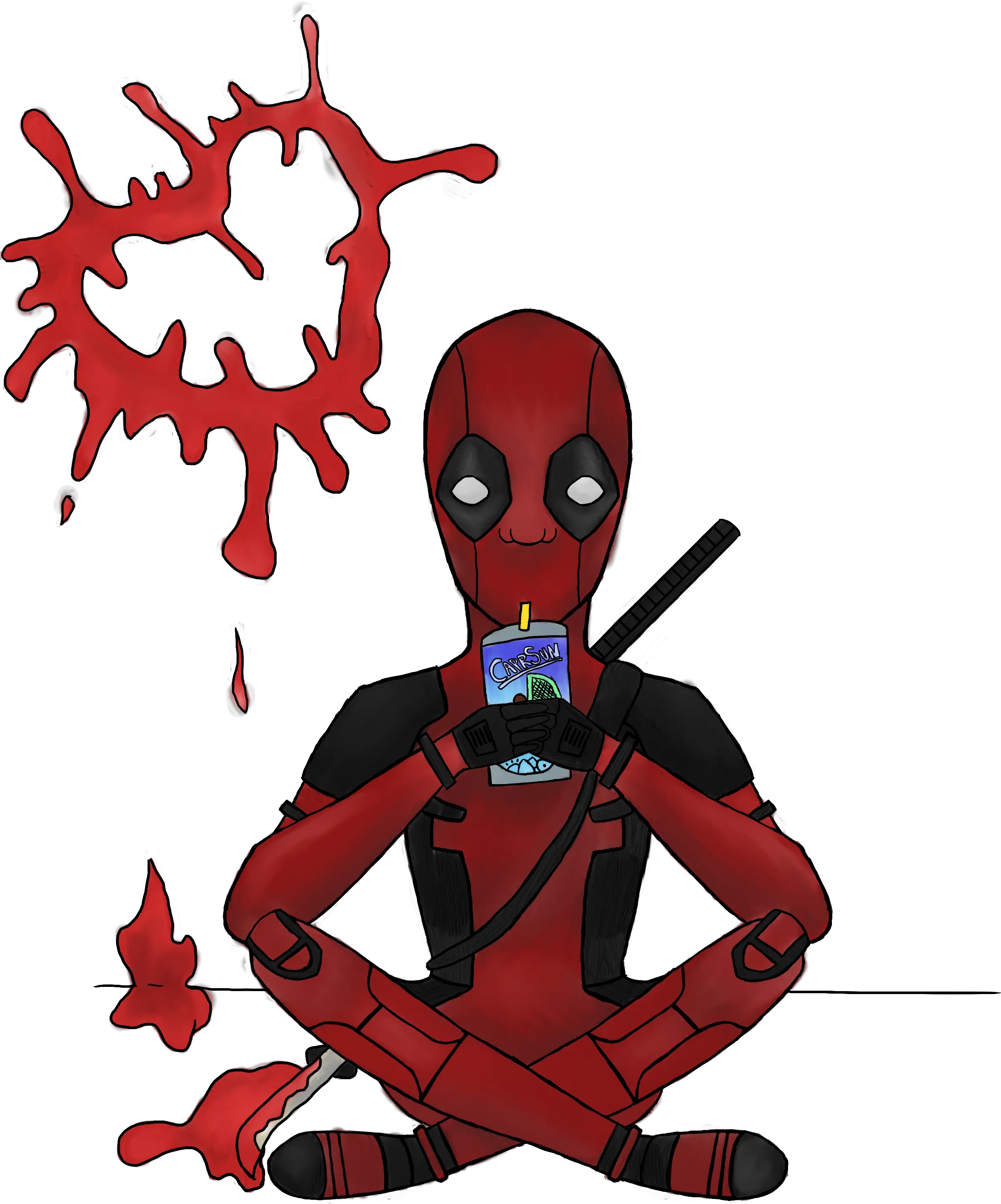 Deadpool And His Caprisun Arty Outfit By Annaahaus Deadpool Png Capri Sun Png