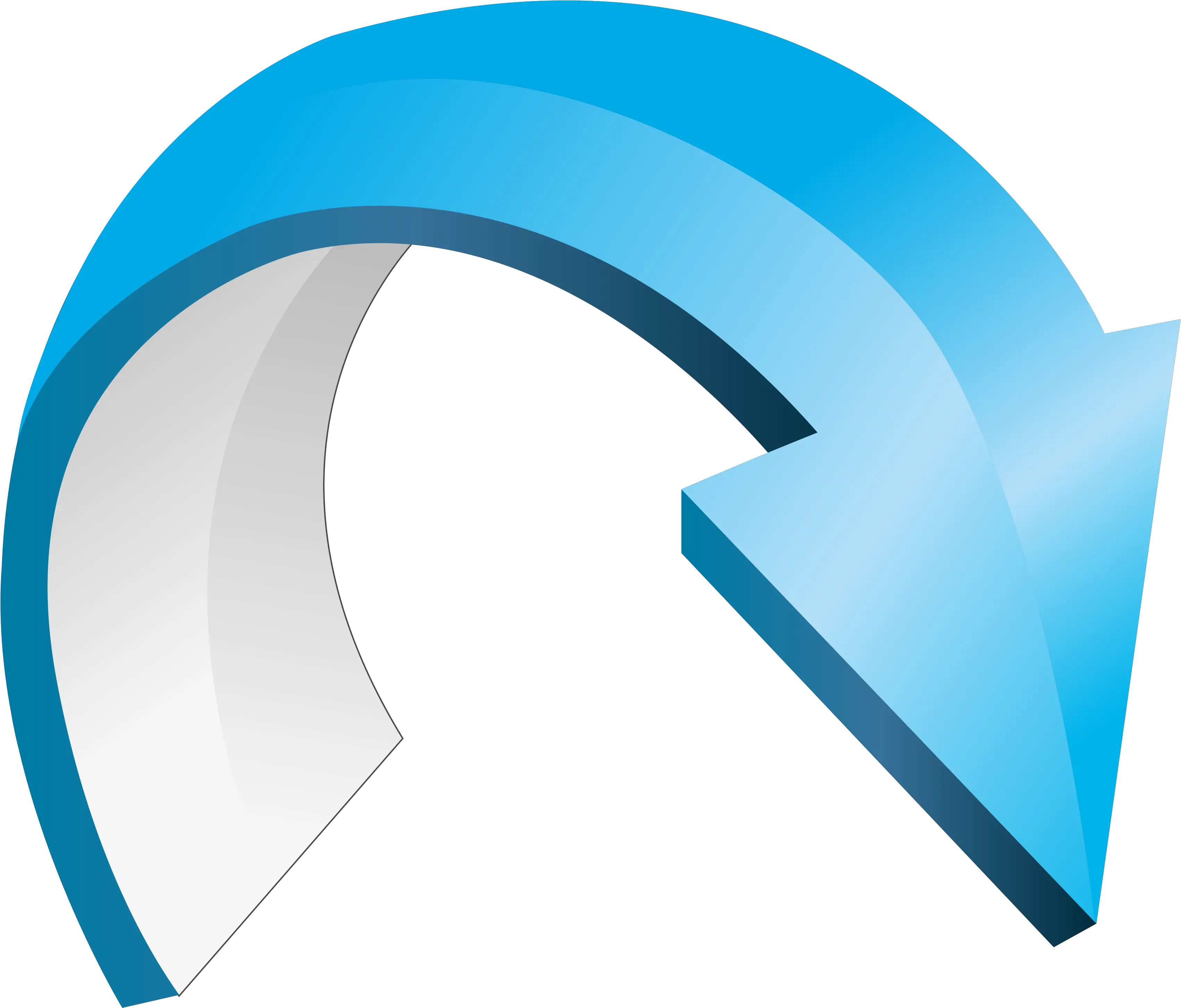 Download Hd Vector Stereo Blue Circle Arrow Png Image 3750 Png Arrow Half Circle Circle Arrow Png png