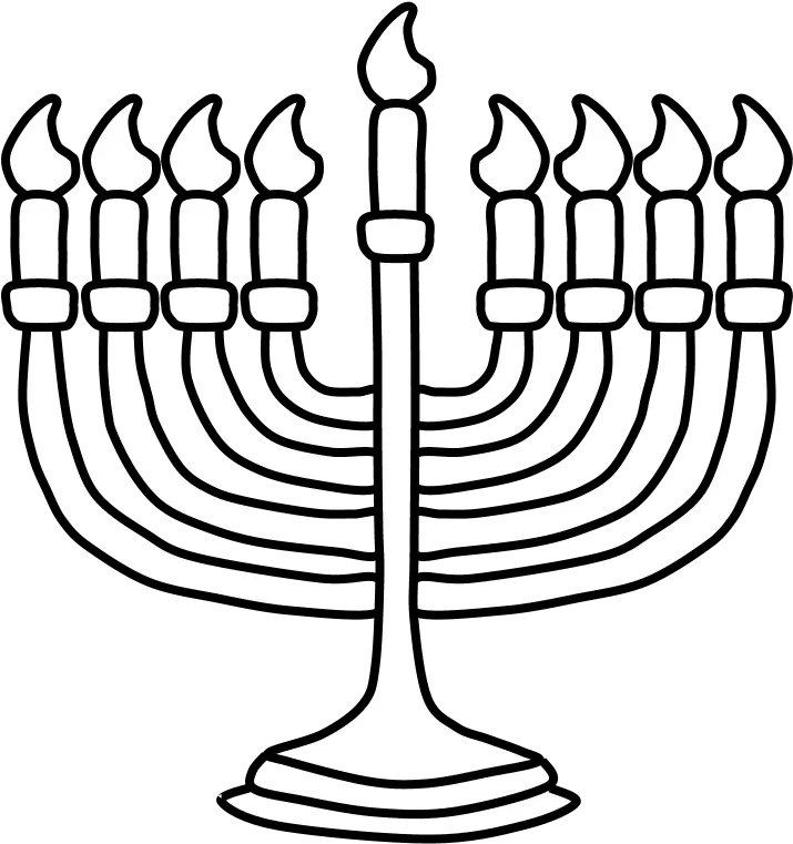 Hanukkah Png Images Transparent Background Play Black And White Menorah Candle Transparent Png